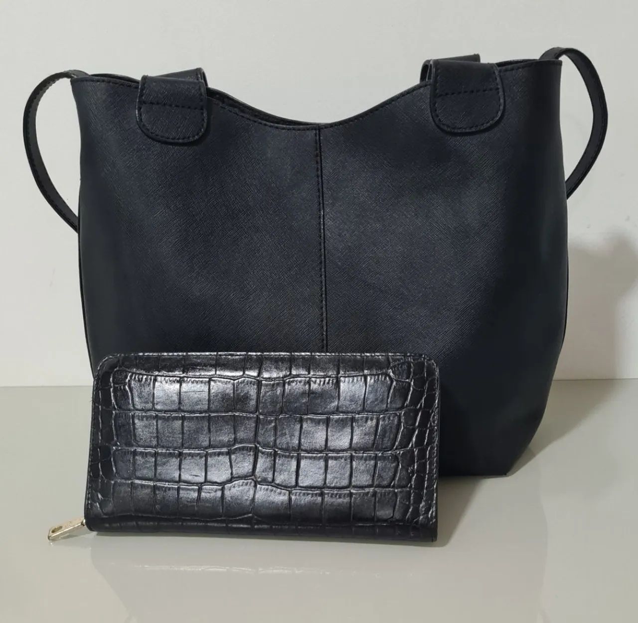 Bolsa  e carteira DKNY Preta Original - Foto 2