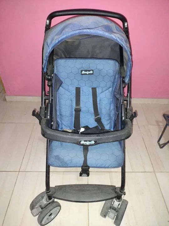 CARRO DE BEBÊ BURIGOTO MENINO - Foto 3