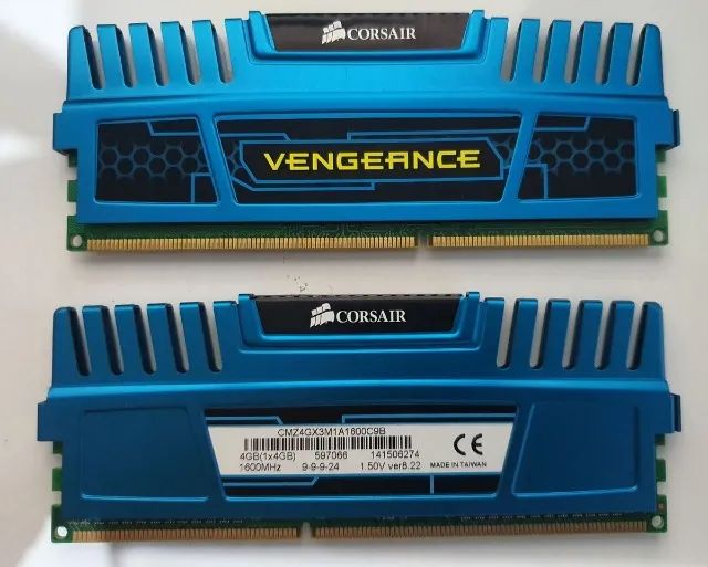 Memória Ram Corsair Vengeance 16gb 4x4gb Azul 1600mhz