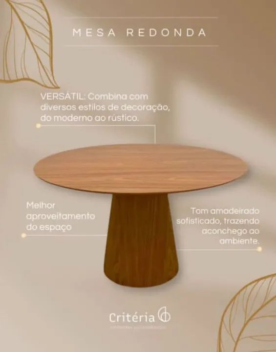Mesa de jantar redonda 
