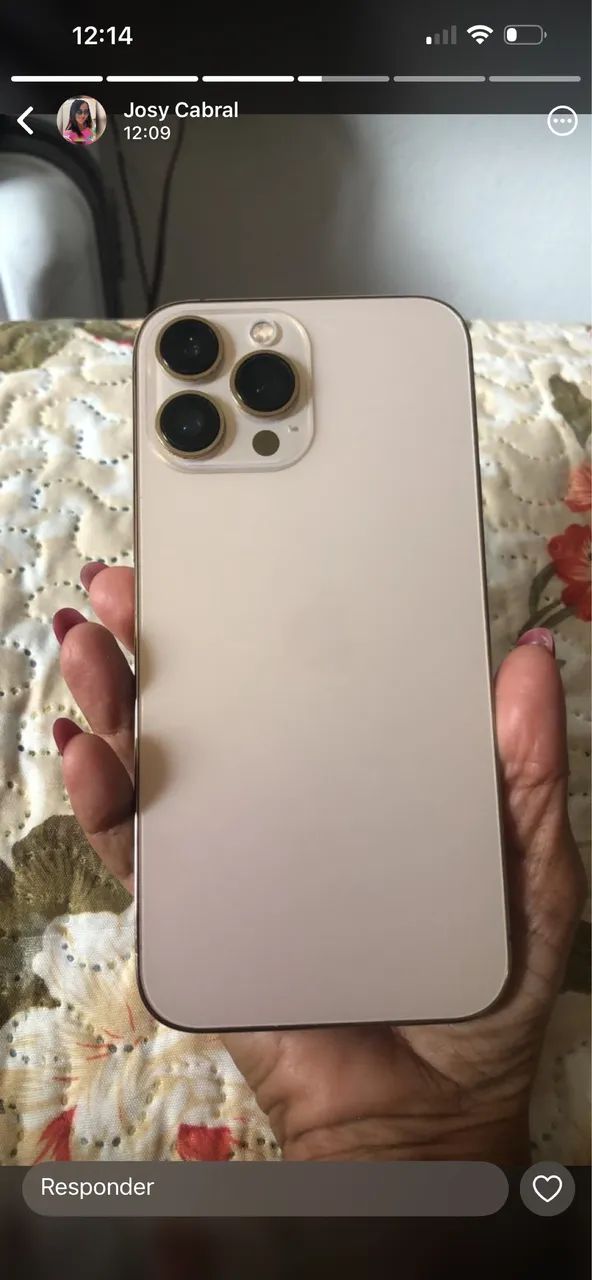 iPhone 13 Pro Max 257 gb cor dourando 