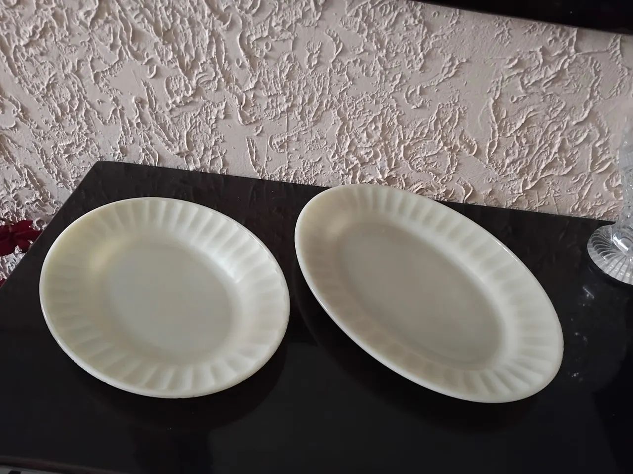 2 travessa oval colorex rasa ( M/G ).