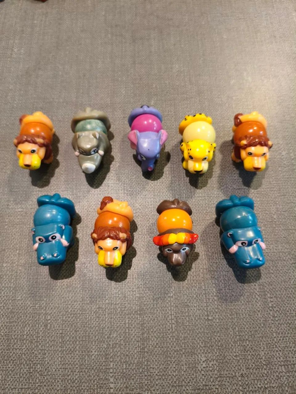 Kinder Ovo anos 90 animais bolinhas flexíveis lote