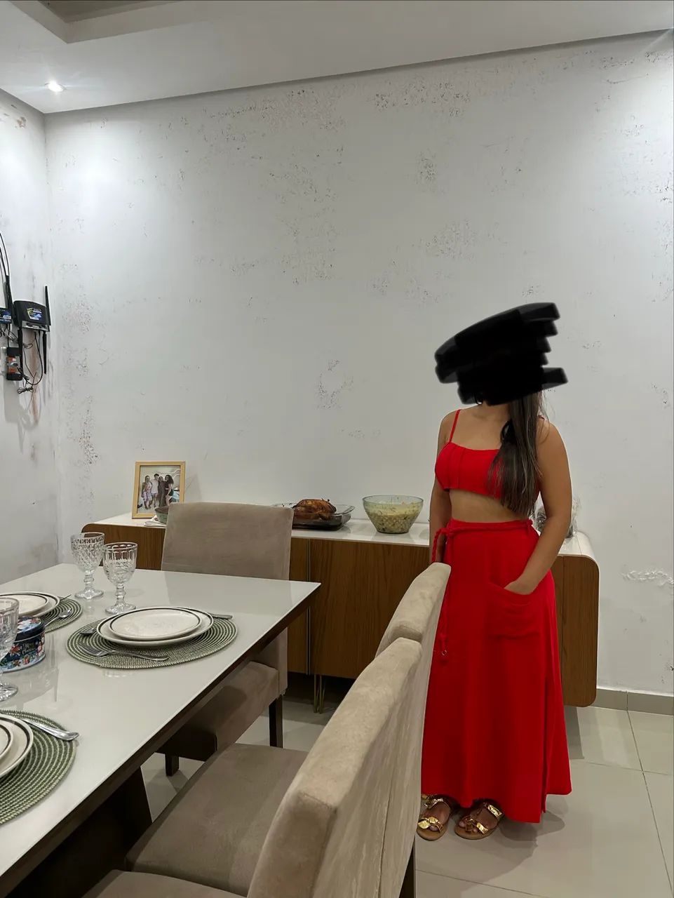 Cropped vermelho com detalhes franzidos - Foto 3