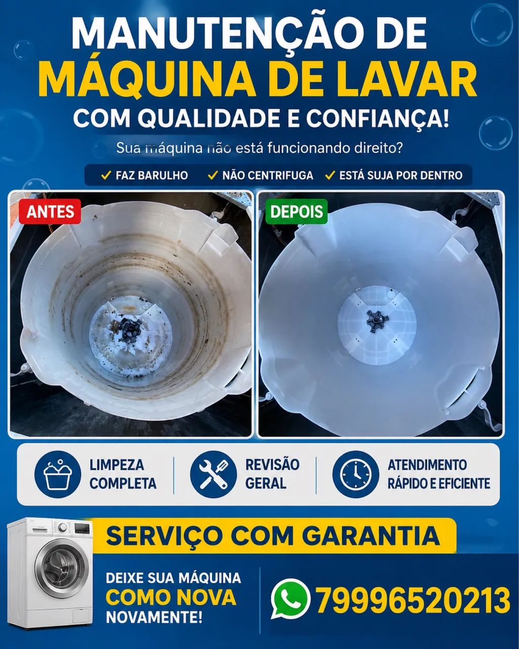 Técnico de máquina de lavar