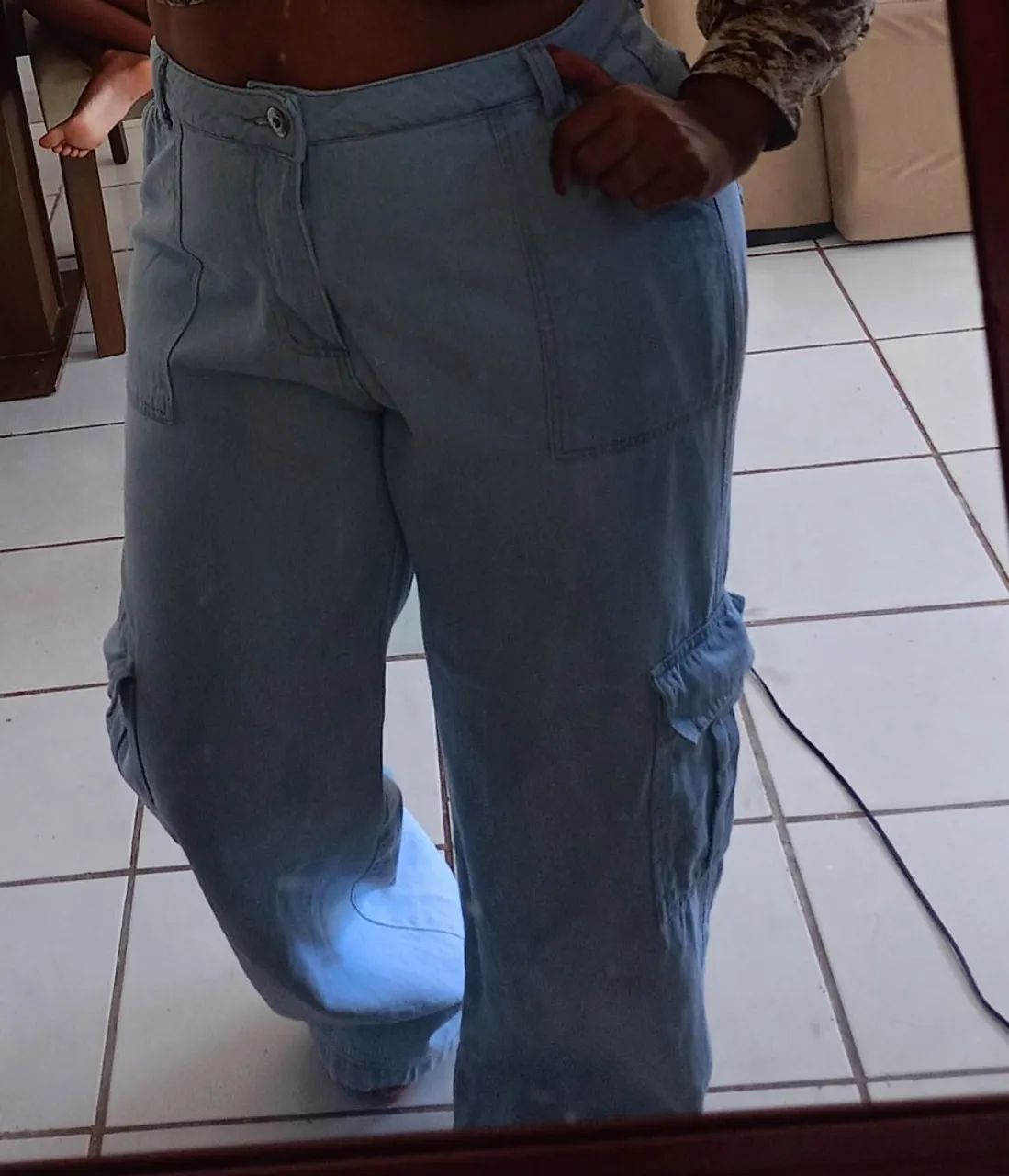 Calça cargo adulto tamanho 46
