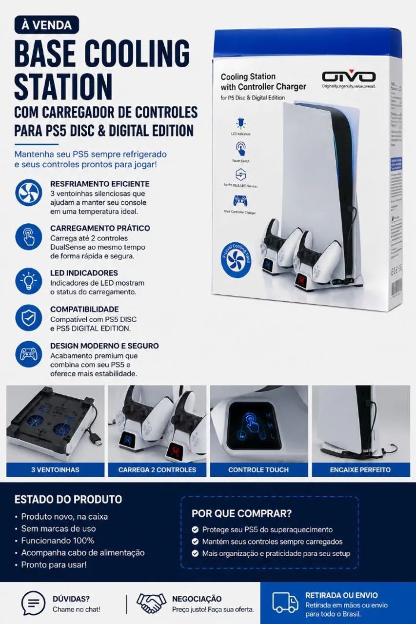 Base cooler e carregadora