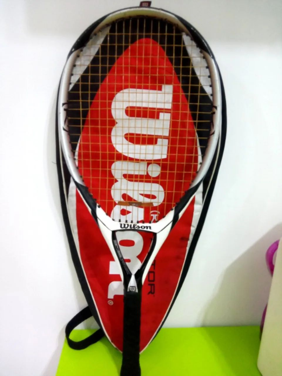 Raquete de tênis Wilson K Factor Black com bag original  - Foto 3