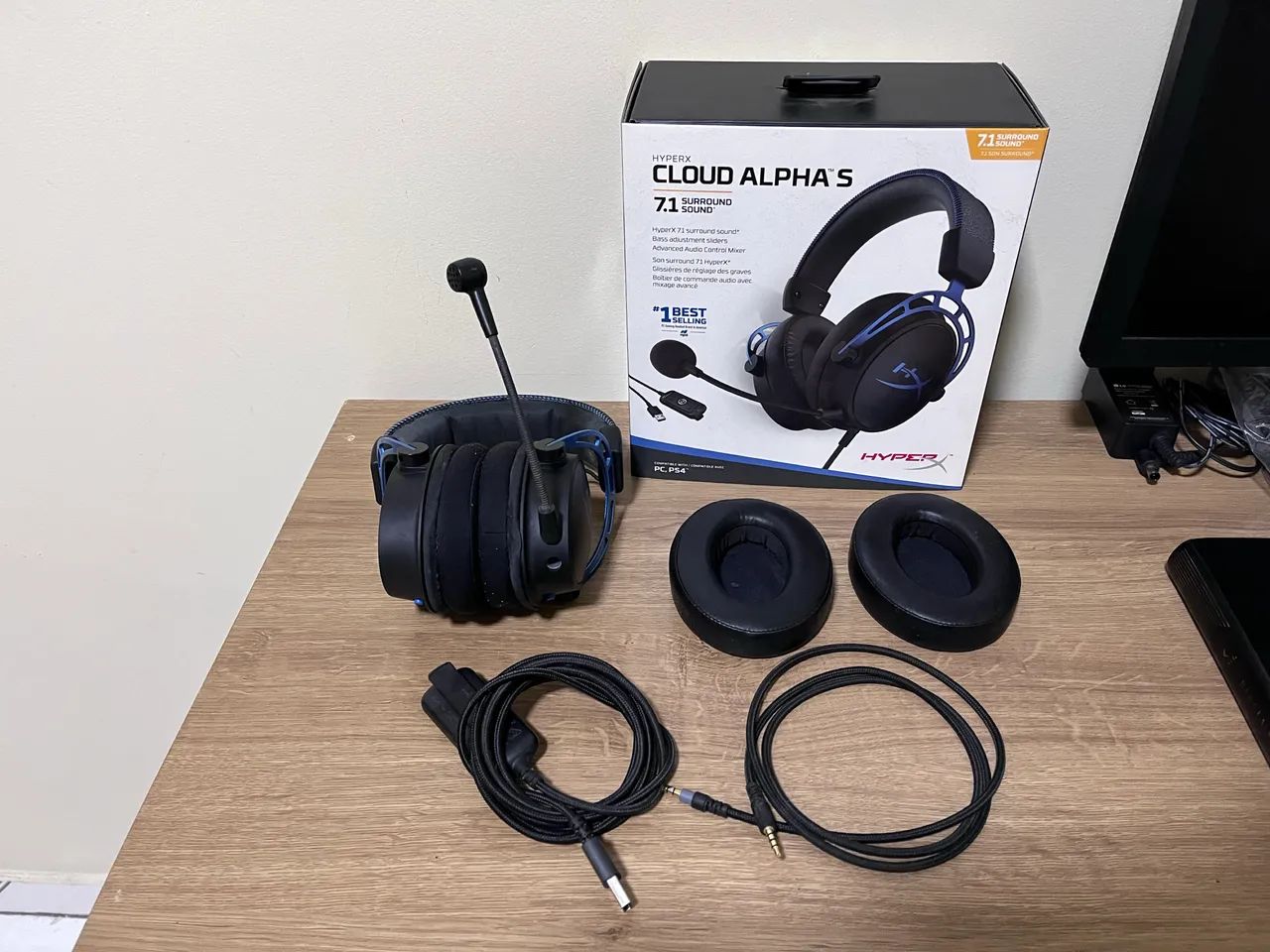 Headset HyperX Cloud Alpha S 7.1 ? Completo e conservado  - Foto 3