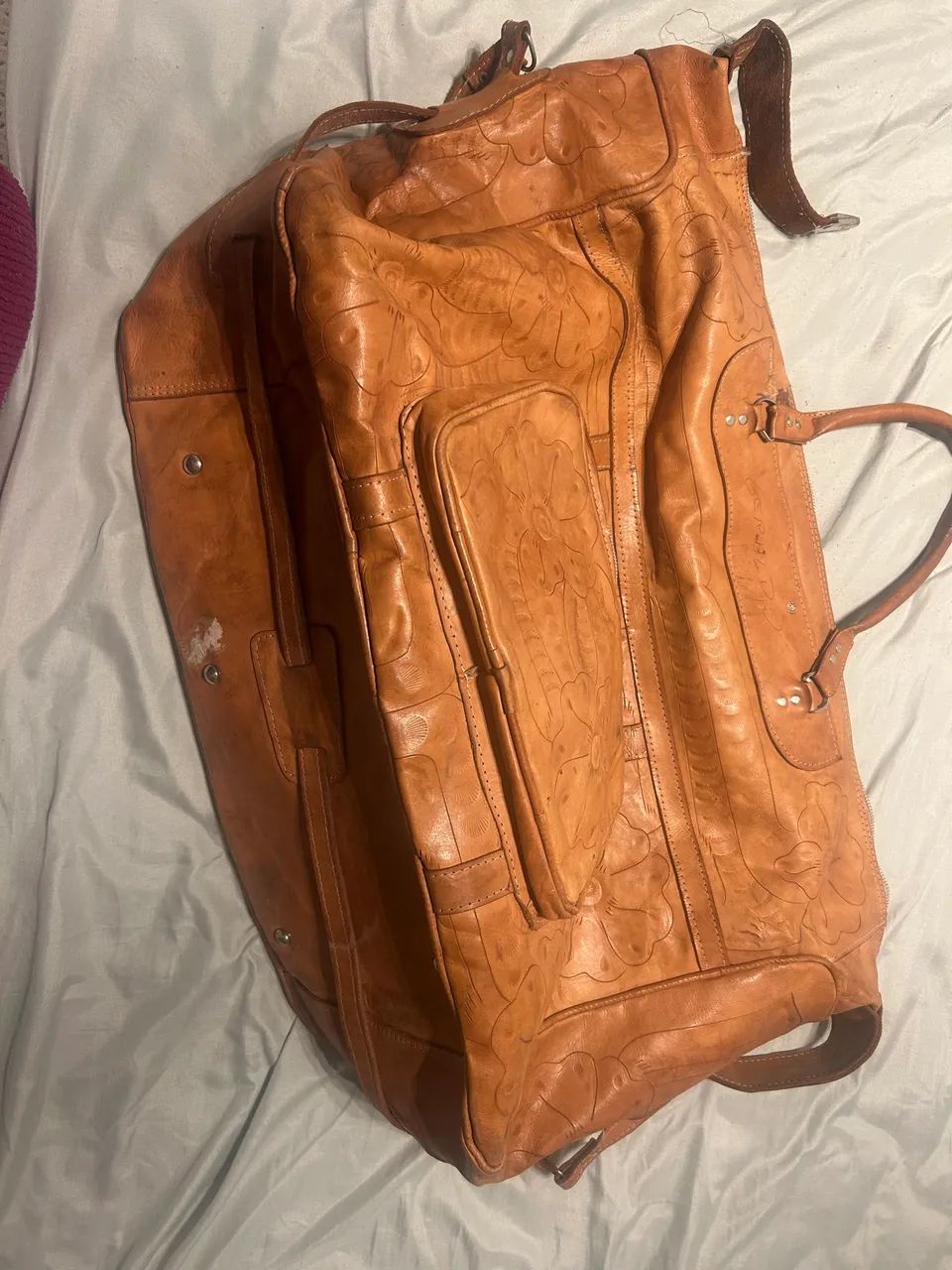 BOLSA DE COURO LEGÍTIMO (serve de mala) - Foto 2