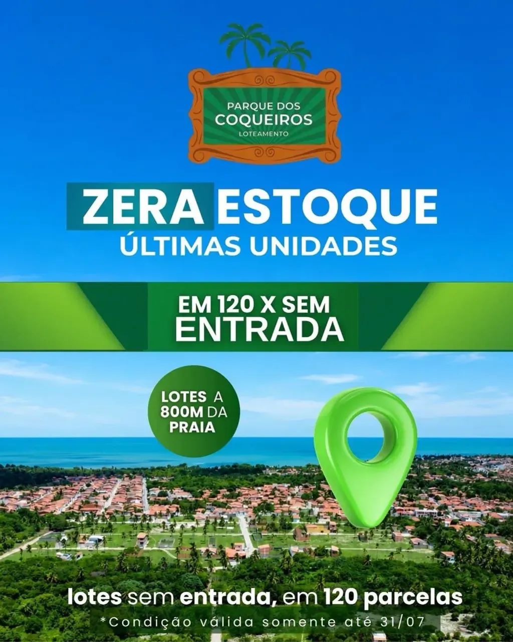Loteamento parque dos coqueiros sem entrada com 120x parcelas !!