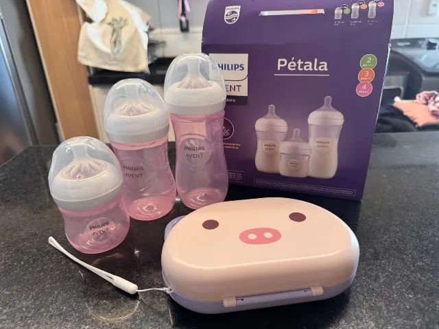 Kit de Mamadeiras Philips avent rosa - Foto 4