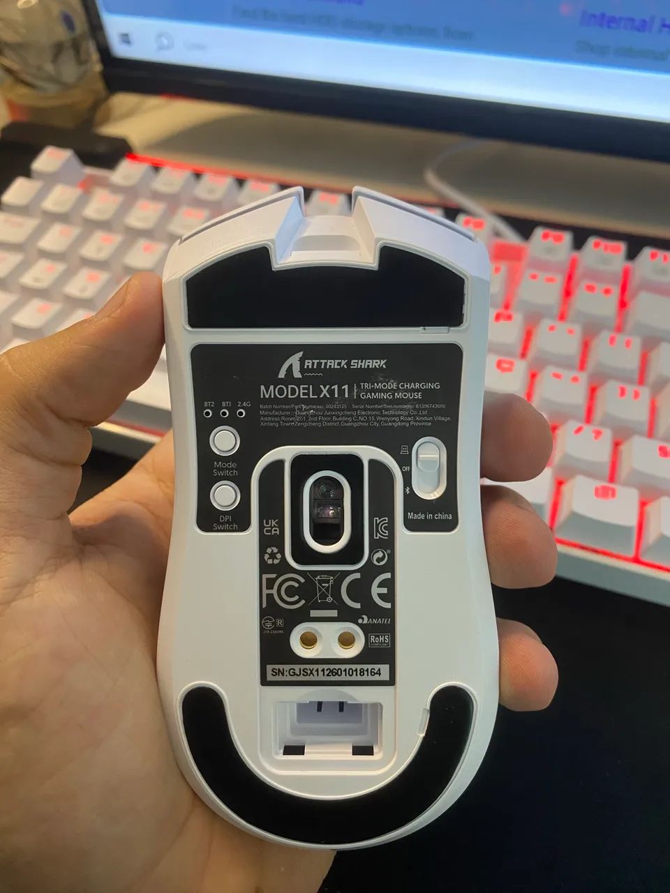 MOUSE GAMER ATTACK SHARK X11 SE - Foto 2