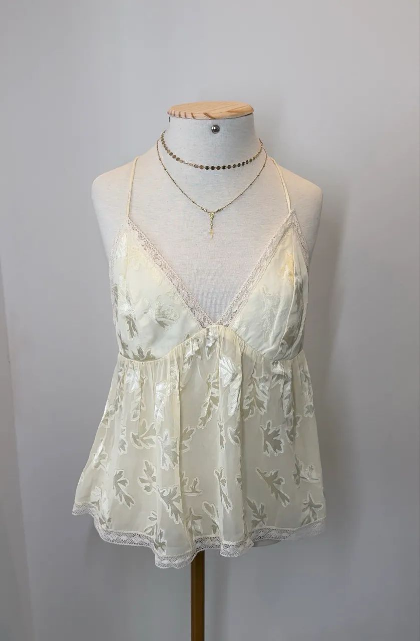 Top De Jacquard Peplum Bege - animale