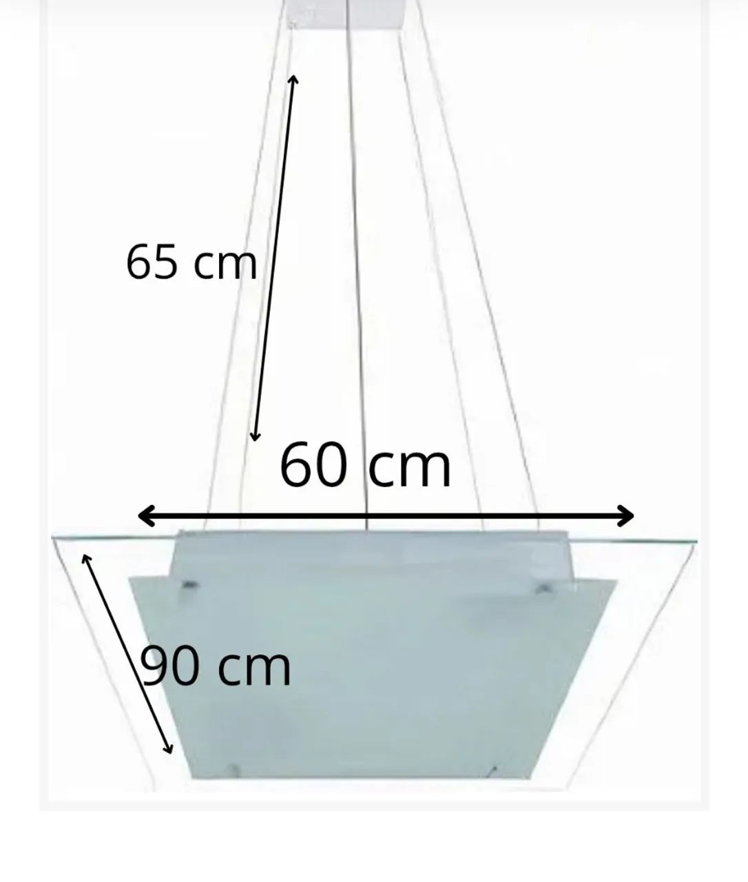 Lustre Pendente Retangular Retrô 