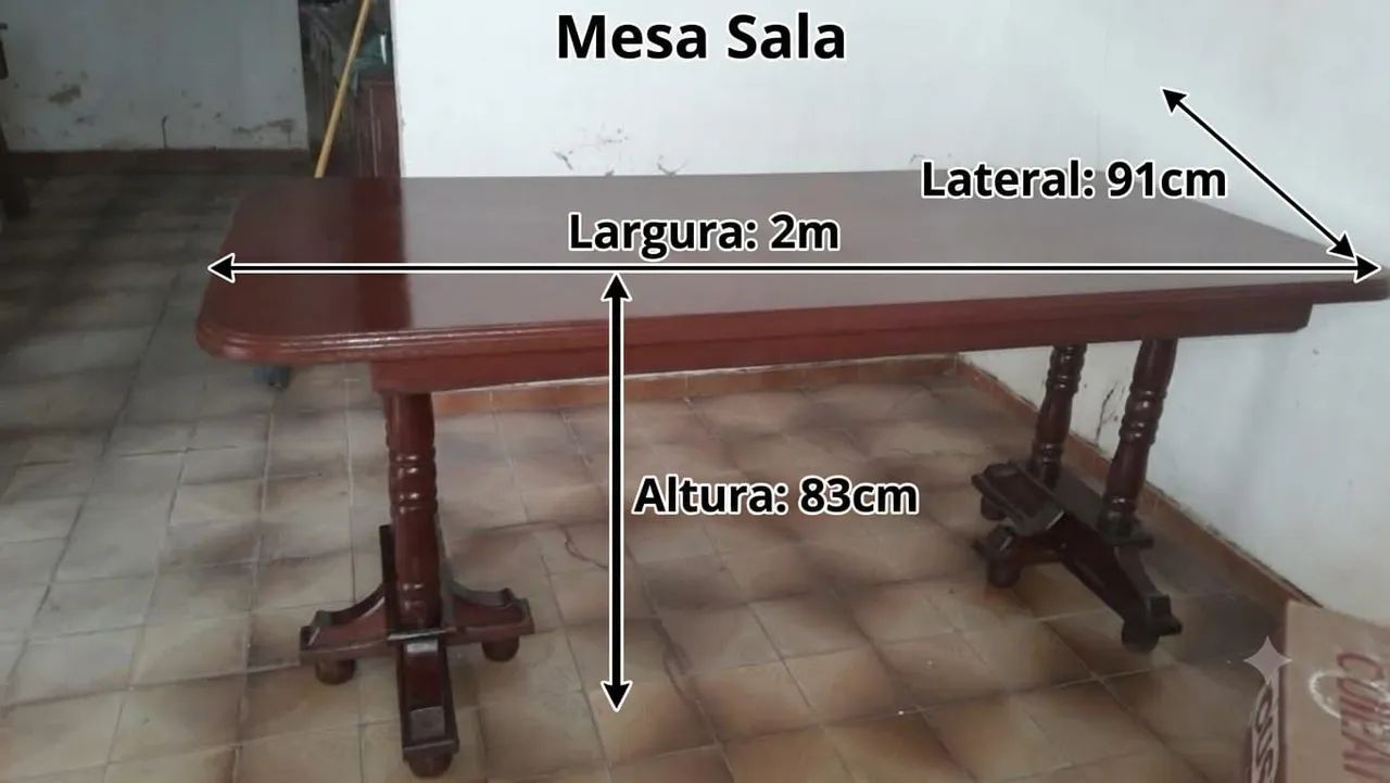 Mesa Colonial de madeira maciça - Foto 2