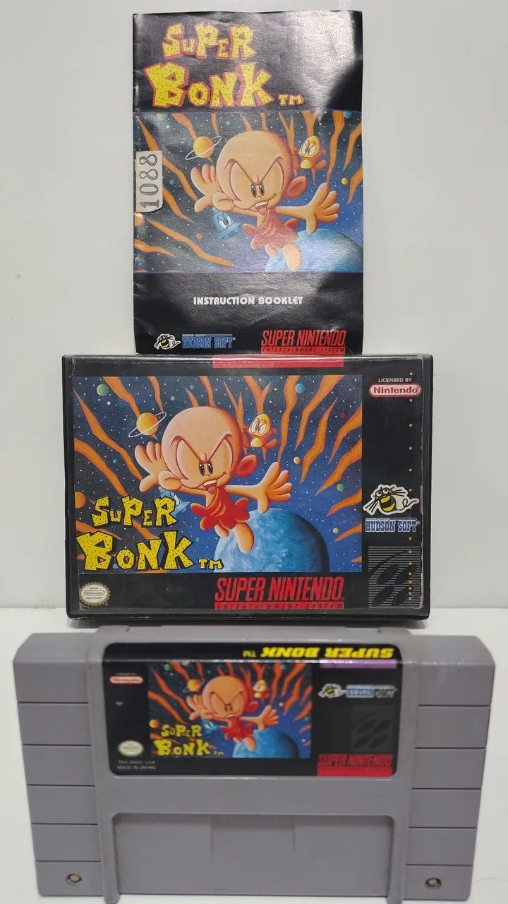SUPER BONK COM MANUAL SNES - Foto 4