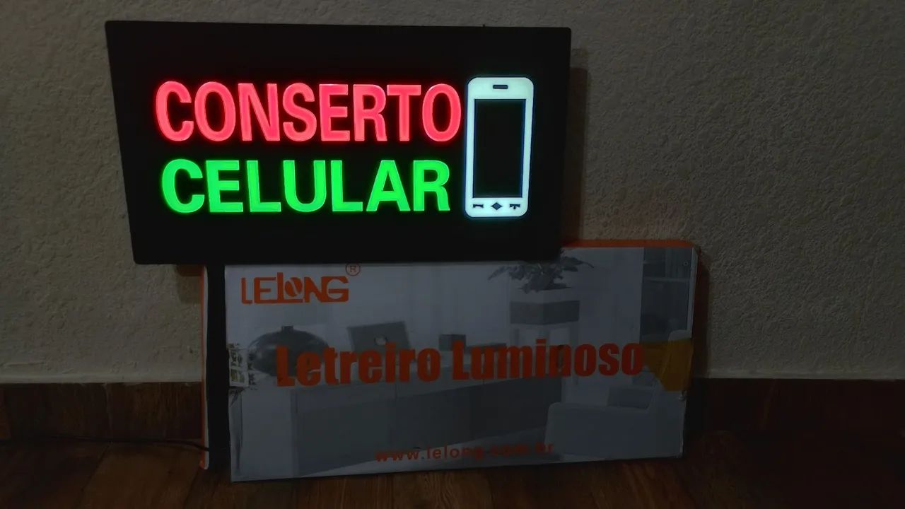 Letreiro Led Conserto Celular - Foto 2