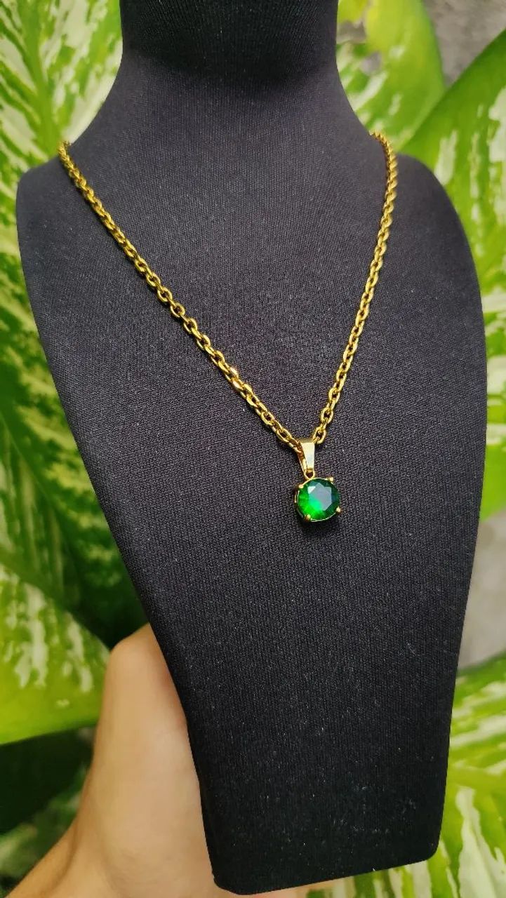Colar feminino dourado em aço inoxidável  - Foto 3