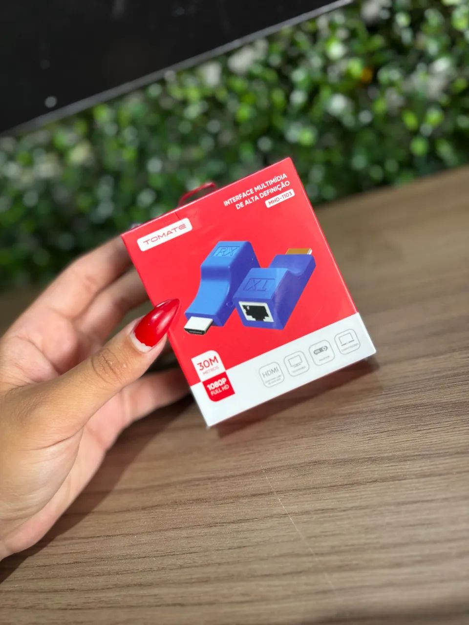 Adaptador HDMI para RJ45 - Interface Multimidia de Alta Definição 1080P 30M - TOMATE