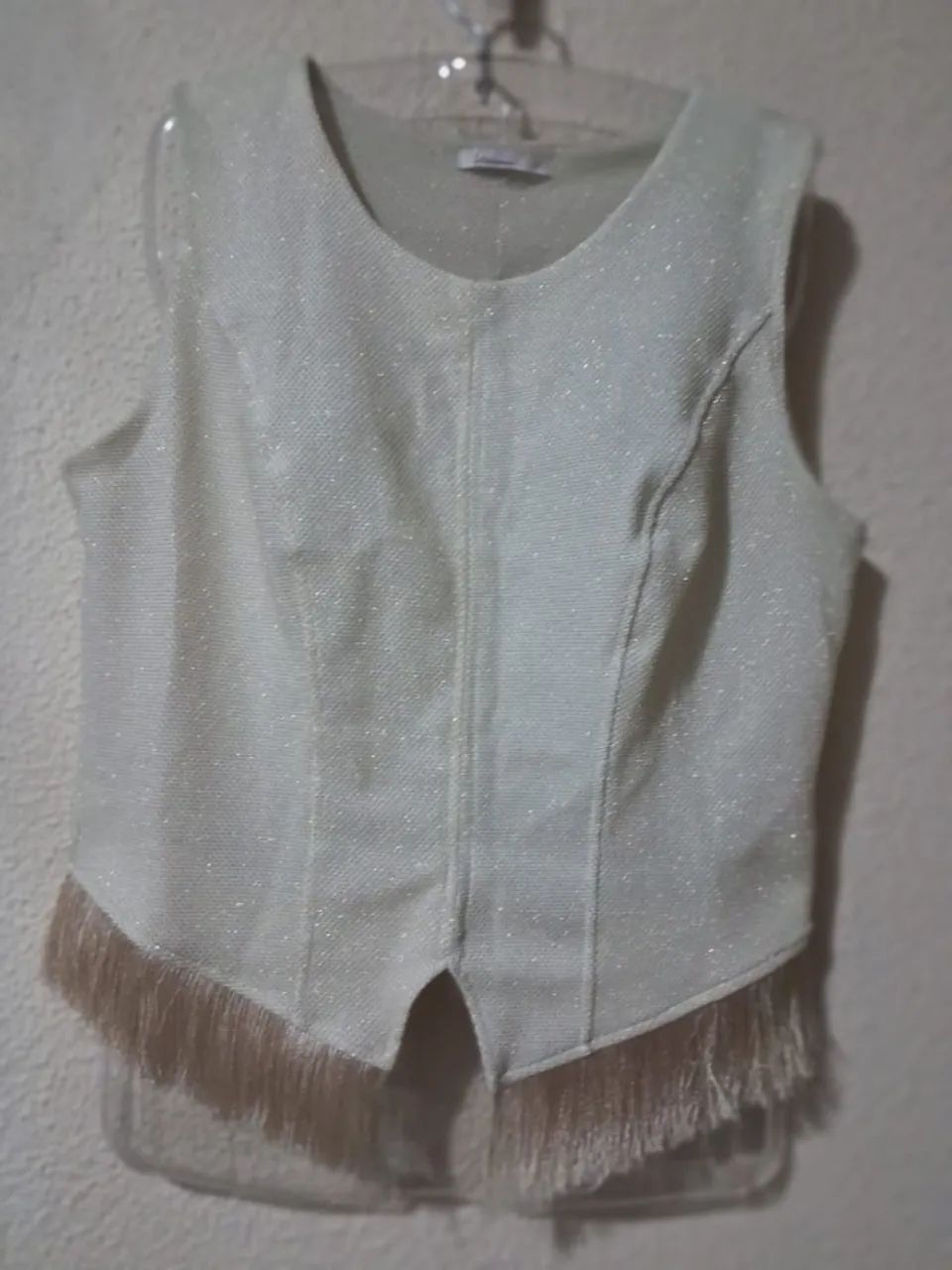 Semi croped com frajas e brilho veste 40/42 - Foto 3