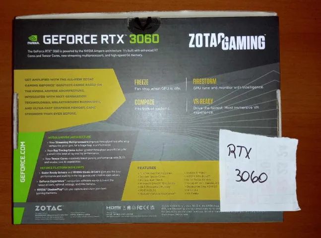 Caixa original da Geforce RTX 3060 - Foto 2