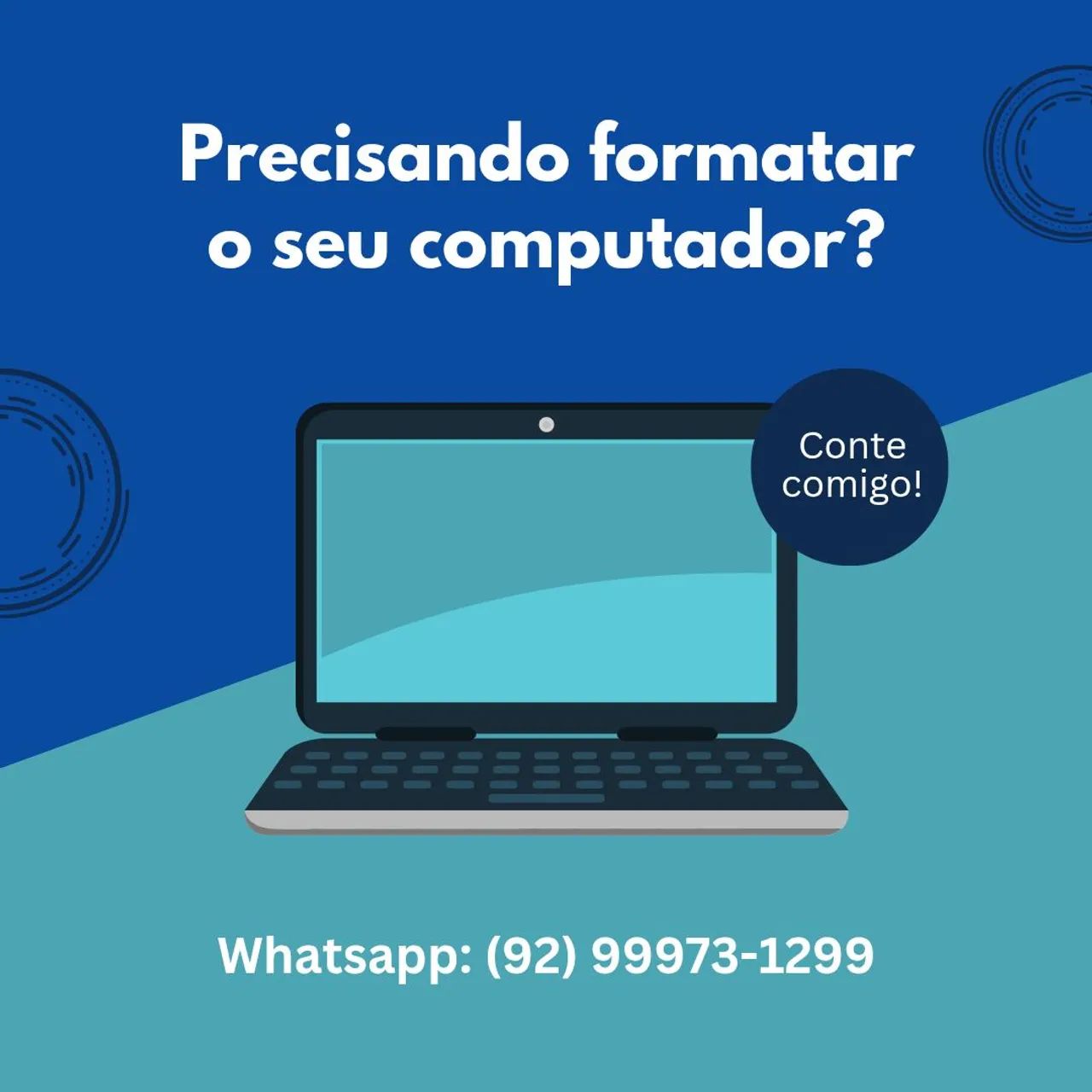 Formatação e Assistência a Domicílio R$ 70
