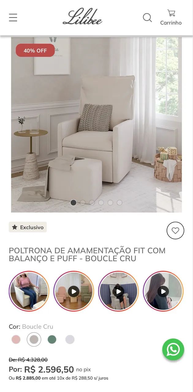 Poltrona Amamentação Lilibee - Foto 5