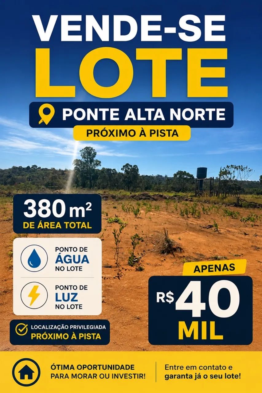 PRÓXIMO À PISTA - BREVE SERÁ ASFALTADO - PASSA ÔNIBUS
