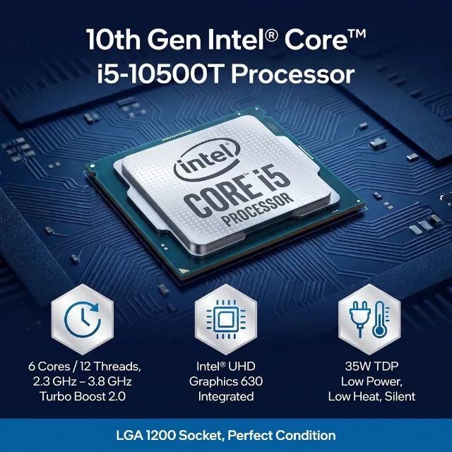 Processador Intel Core i5-10500T (6 núcleos / 12 threads) - 10ª