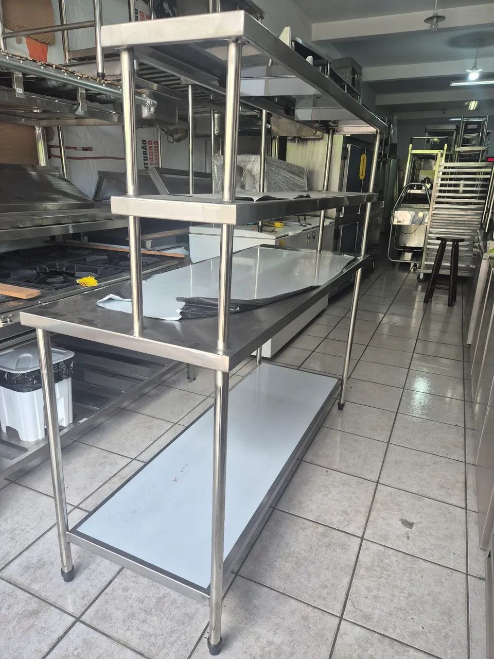 MESA INOX COM MONTANTE  - Foto 4