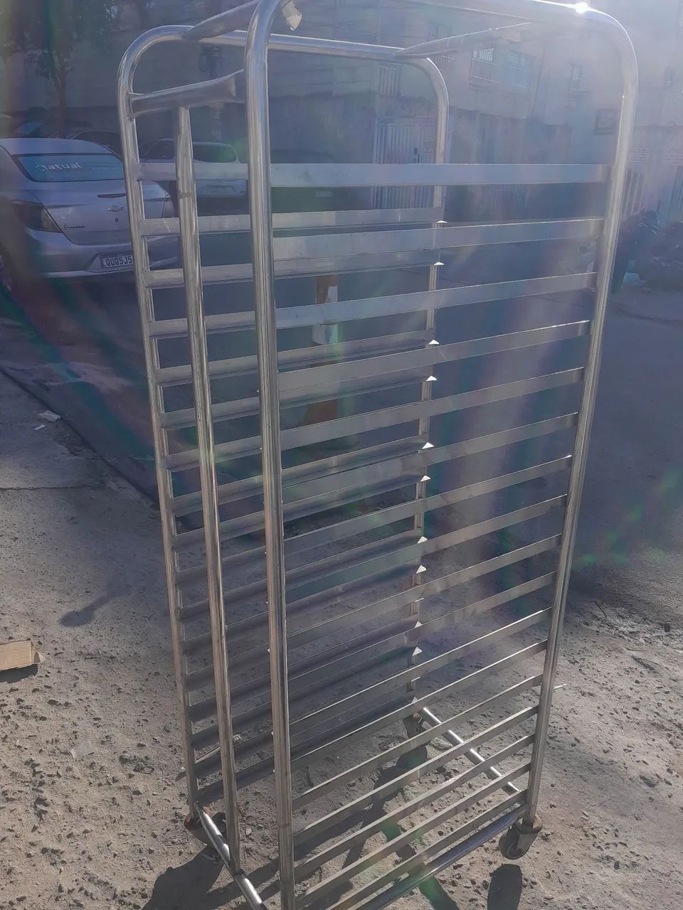 Carrinho estante inox padaria