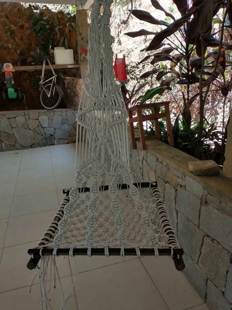 Cadeira balanço em macramé  - Foto 4
