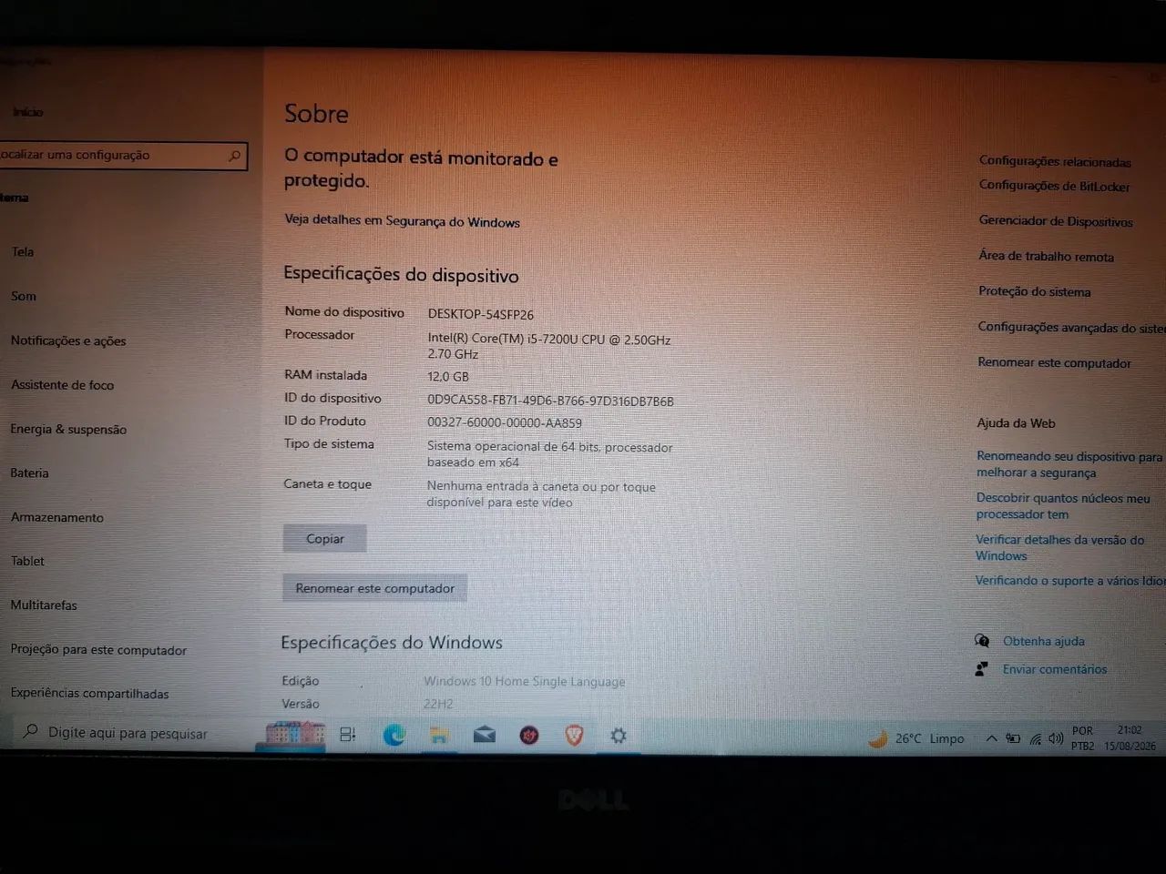 Notebook Dell Inspirion 15 5566. Sétima geração - Foto 2