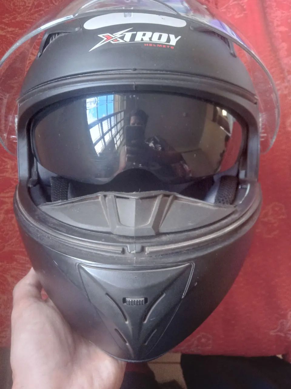 Capacete EBF X-Troy/ Com Óculos Interno + Intercomunicador - R$250 (Preço Fixo) - Foto 2