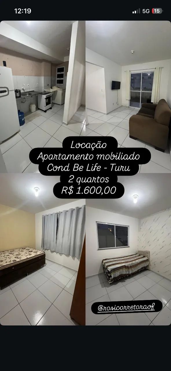 Apartamento mobiliado para locação 
