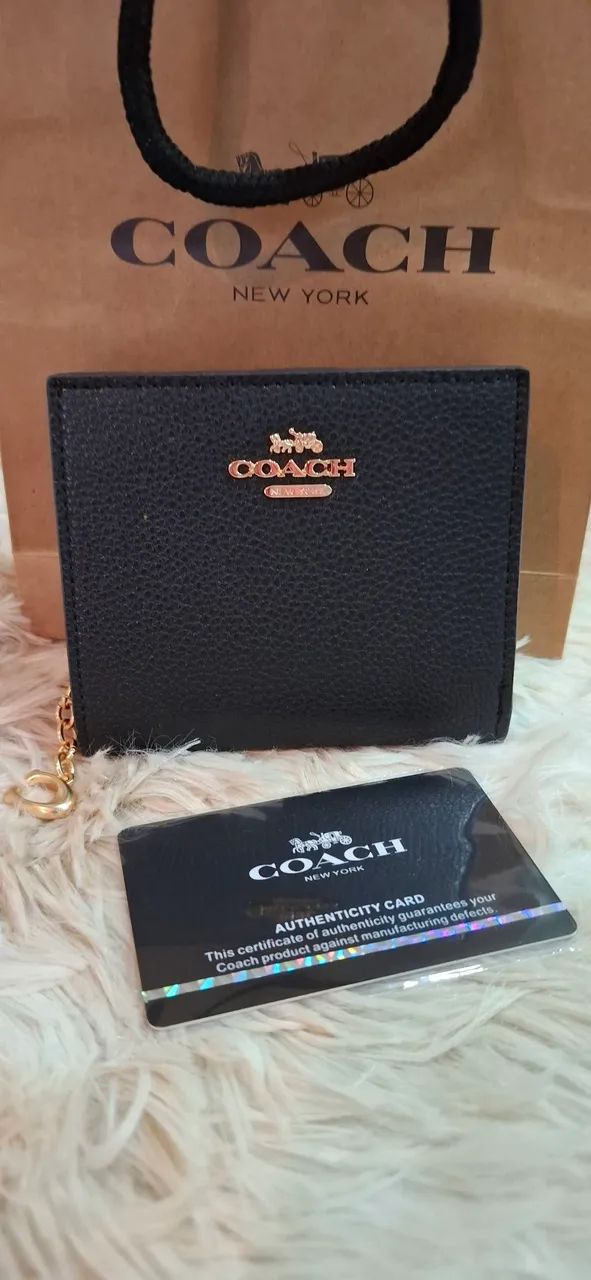 coach preta com porta moedas nova - Foto 2