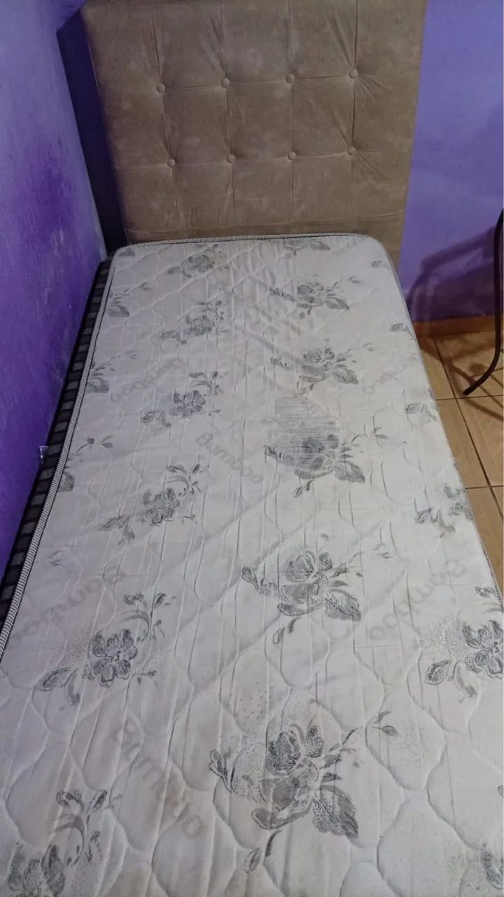 Cama Box Solteiro Completa com Cabeceira e Colchão - Foto 5