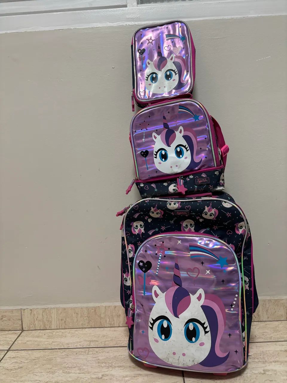 Mochila e lancheira Unicórnio Spector  - Foto 3