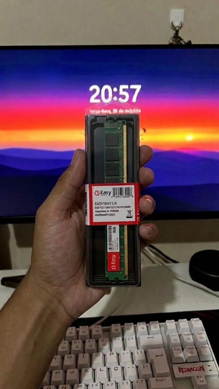 Memória ram 8gb DDR3