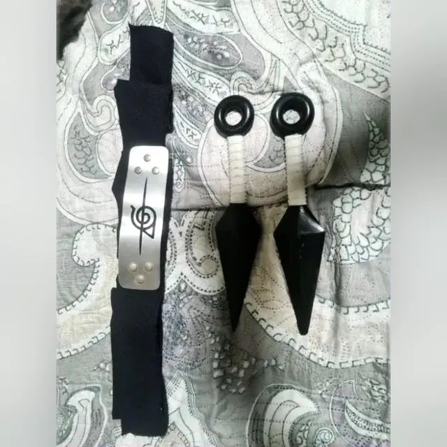 Kit Naruto Cosplay - Bandana Konoha + 2 Kunai