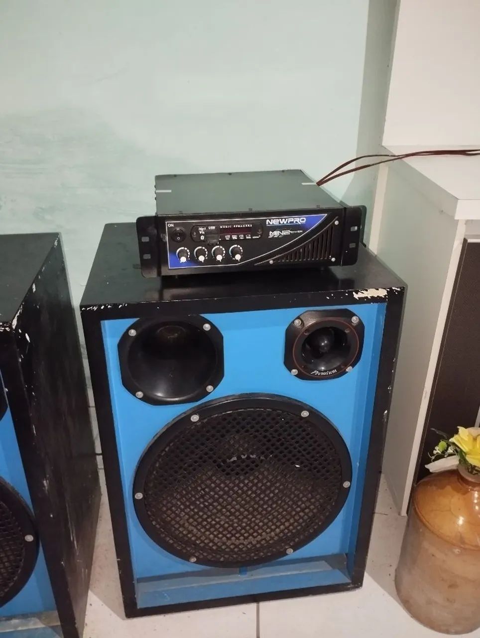 Caixa de som com fone de 15 e  amplificador  - Foto 2
