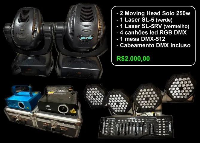 Kit de iluminação profissional a venda