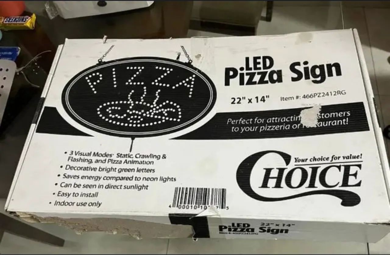 Placa de led com tema pizza - Foto 3