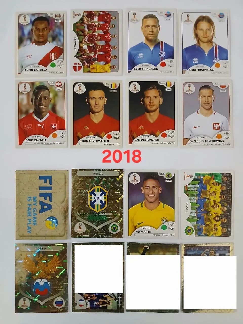 Figurinhas da copa de 2018