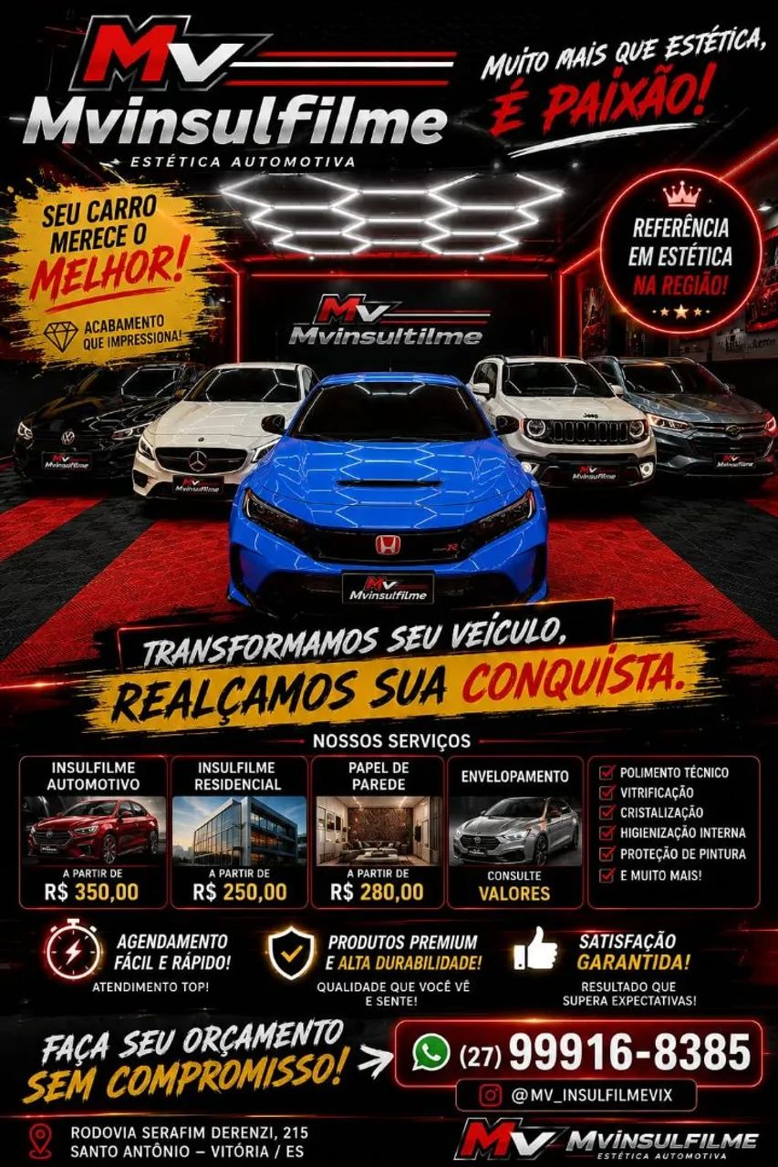 Aplicação de Insulfilm em domicílio 