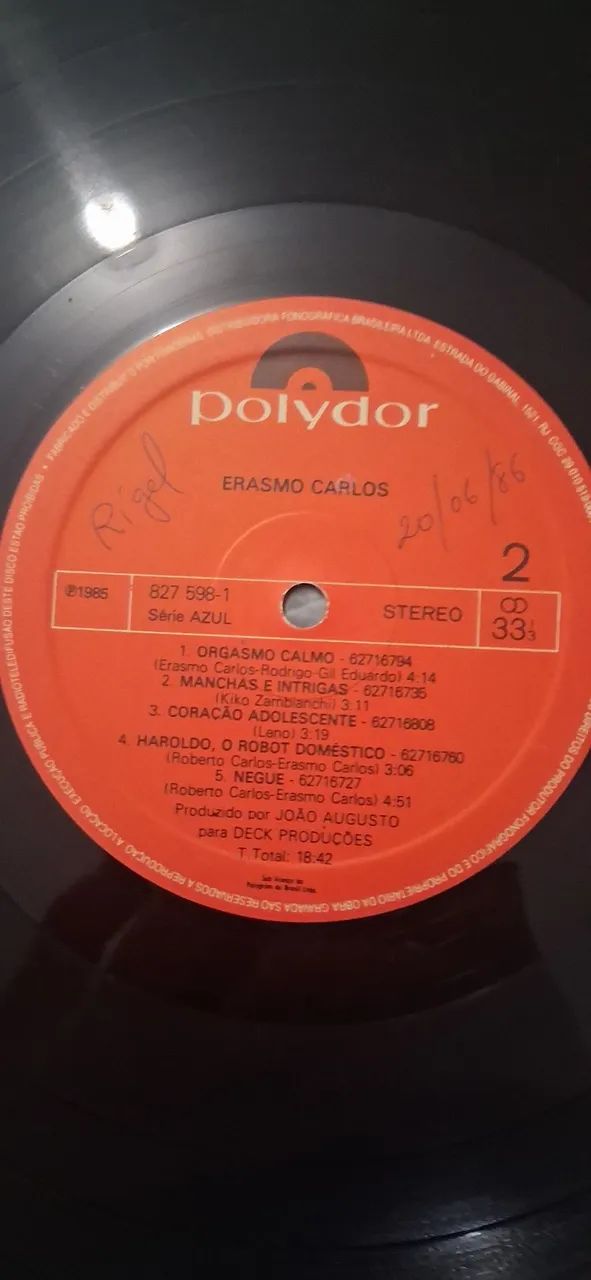 Lp Erasmo Carlos 1985 usado  - Foto 4