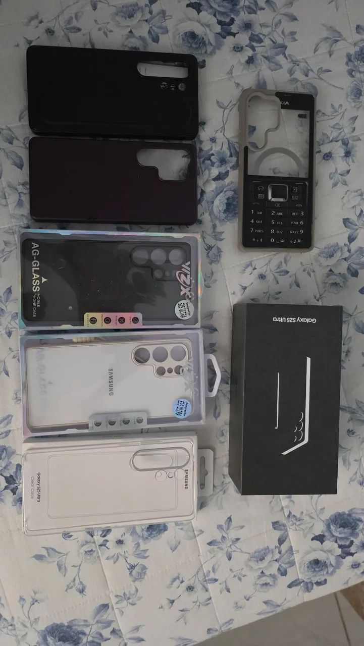 Caixa S25 ultra + capas