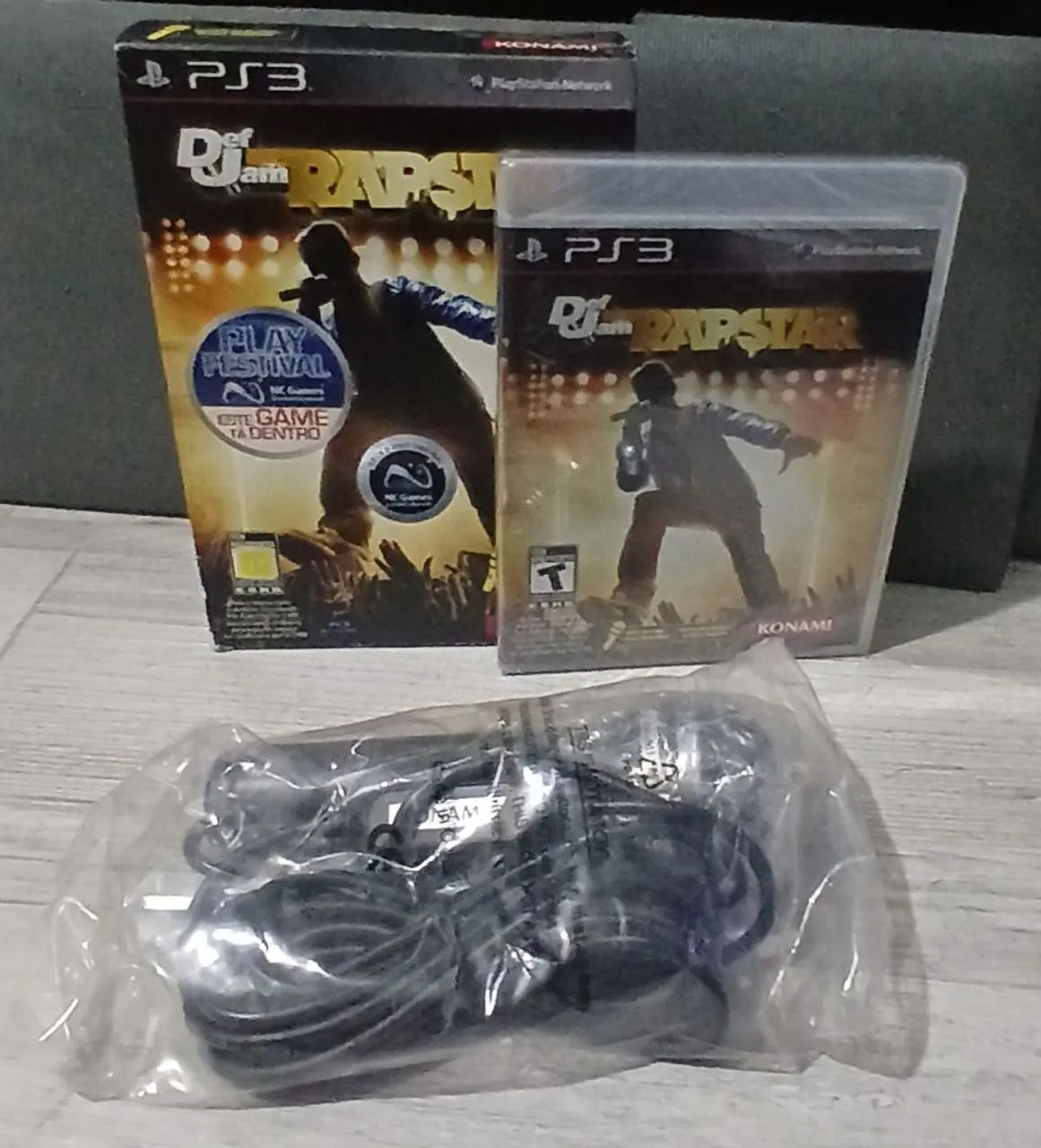 Def Jam - Rapstar Com Microfone - PS3 Box Raro PlayStation 3 - Foto 3