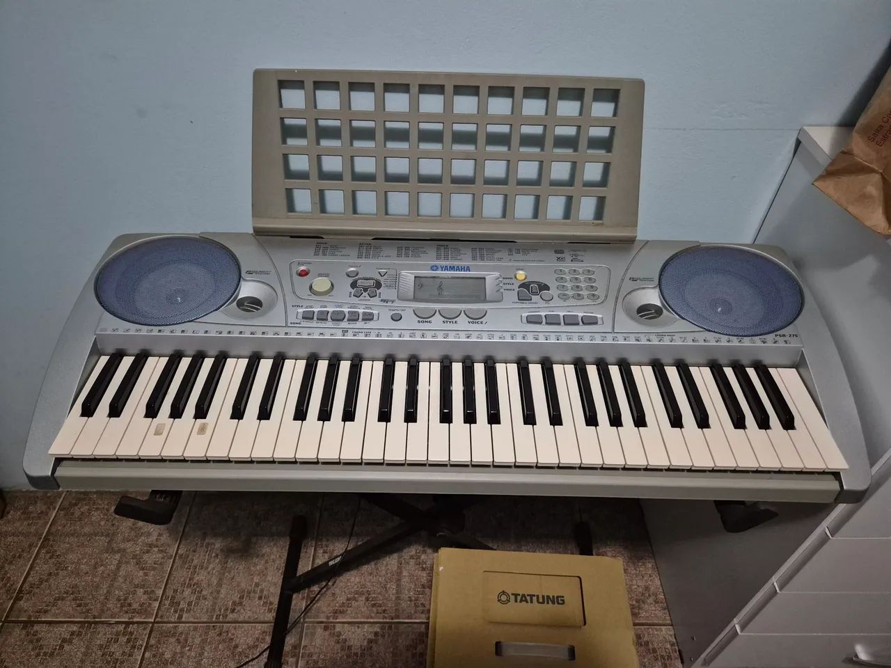 Teclado Original Yamaha Completo Prata